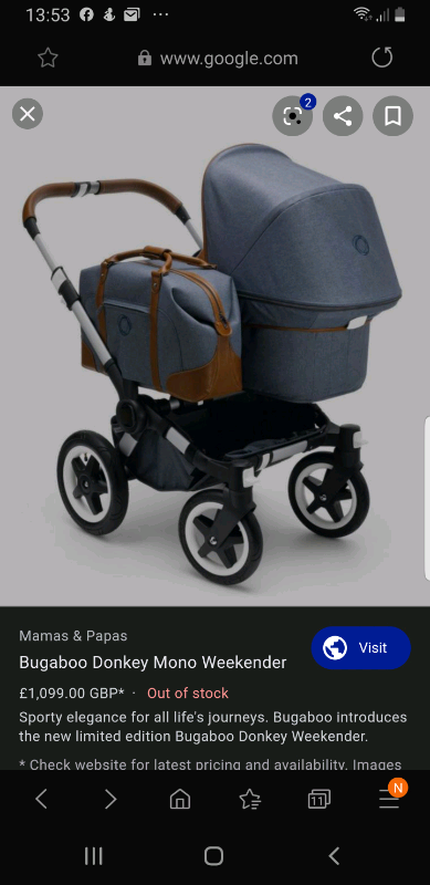 gumtree bugaboo donkey duo